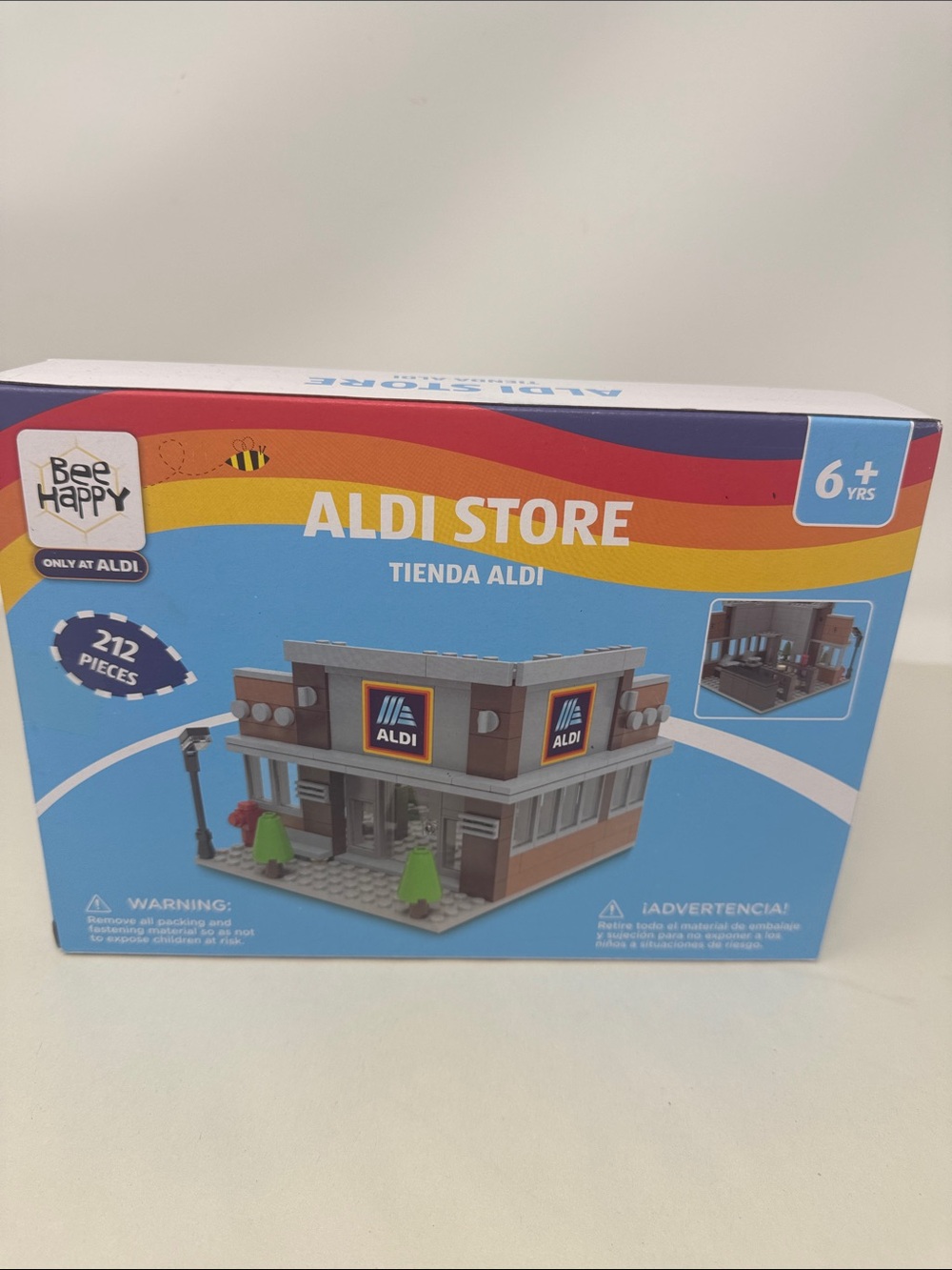 ALDI BEE HAPPY EXCLUSIVE ALDI STORE 212 PIECES AGE 6+ SEALED BRICKS